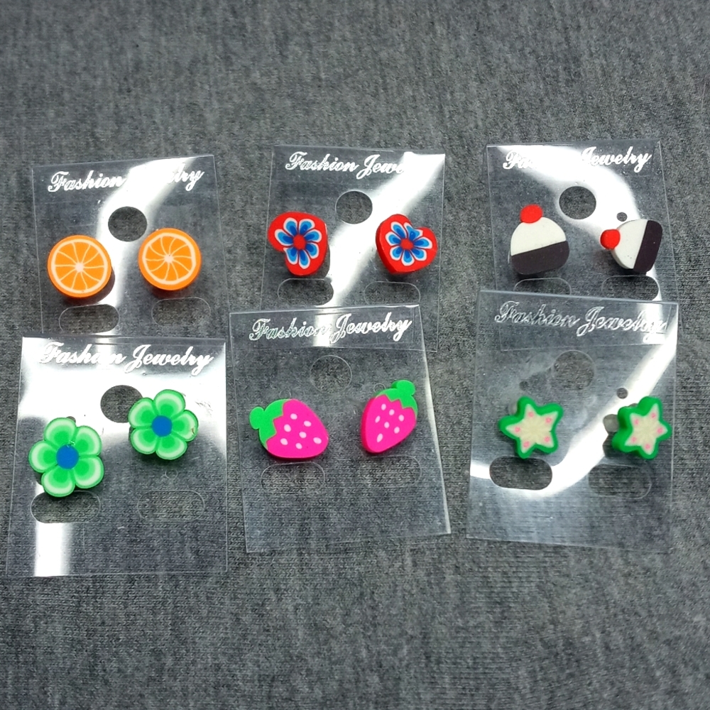 6 sets metal free earrings (discount shipping)